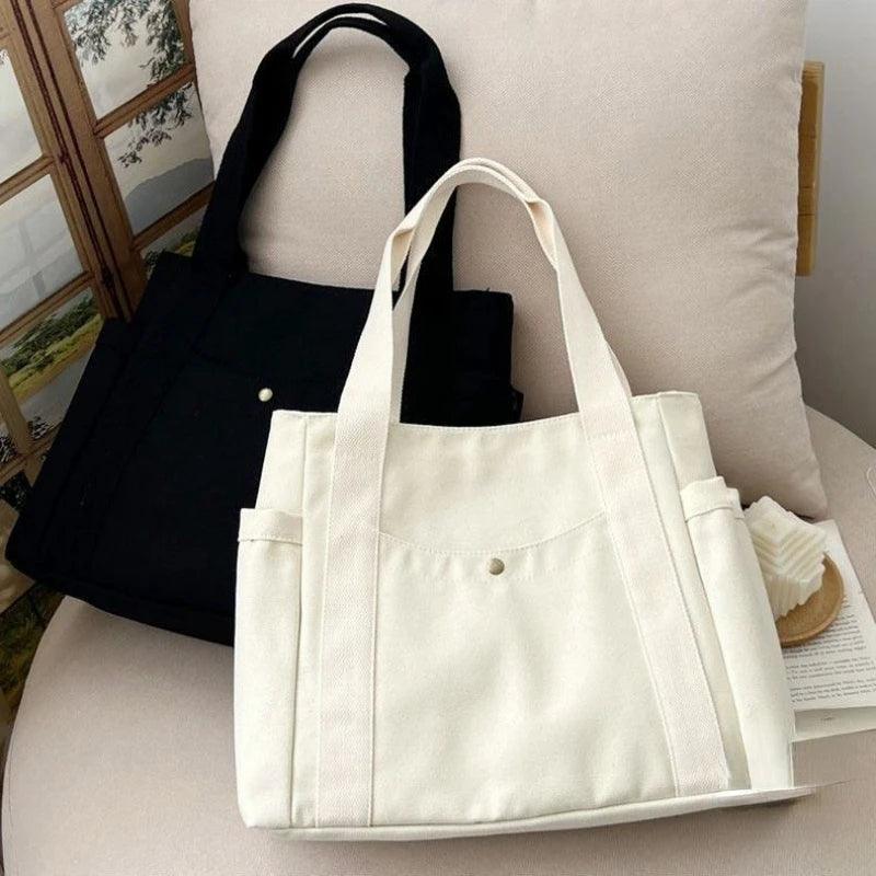 Large Capacity Canvas Tote Shoulder Bag - Palm and Thread