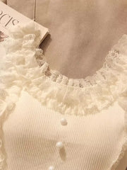 Lace Patchwork Crop Top - Palm and Thread