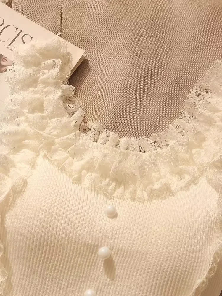 Lace Patchwork Crop Top - Palm and Thread