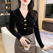 Vintage Ruched Chic Top - Palm and Thread