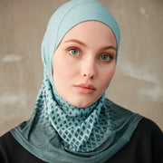 Sporty Inner Hijab Geometric Printing Pattern - Palm and Thread