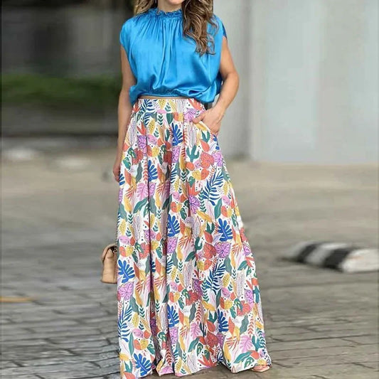 Fashion Shirt Elegant Wide Leg Pants Set - Palm and Thread