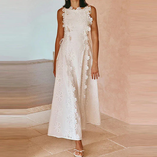 Elegant Hollow Out Floral Bandage Dress - Palm and Thread
