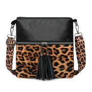 Leopard Print Pu Zipper Fashion Crossbody Bag - Palm and Thread