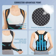 Posture Corrector Back Orthopedic Straps - Palm and Thread
