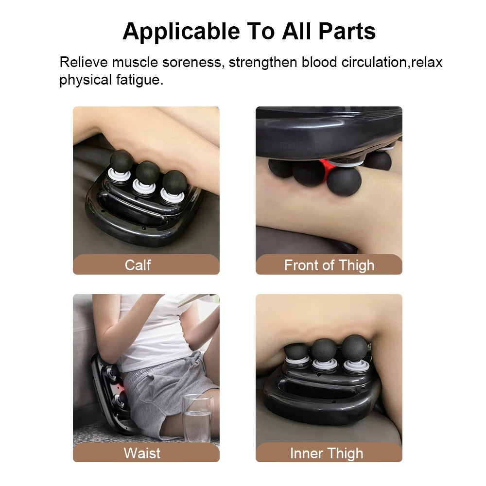 Wireless Fascia Gun Six-head Deep High Frequency Vibration - Palm and Thread