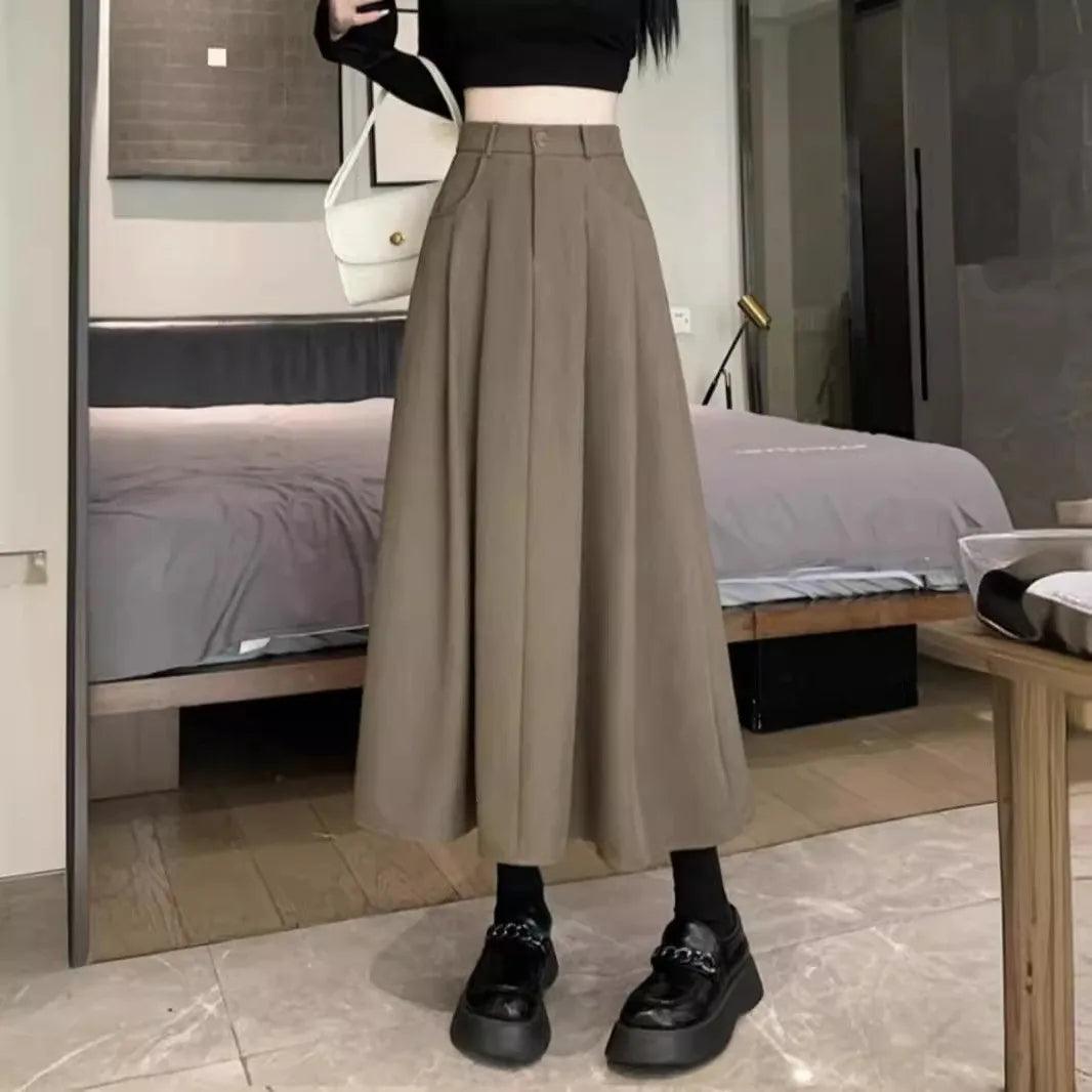 Hanging Suit Fabric Half Skirt Long Skirt - Palm and Thread