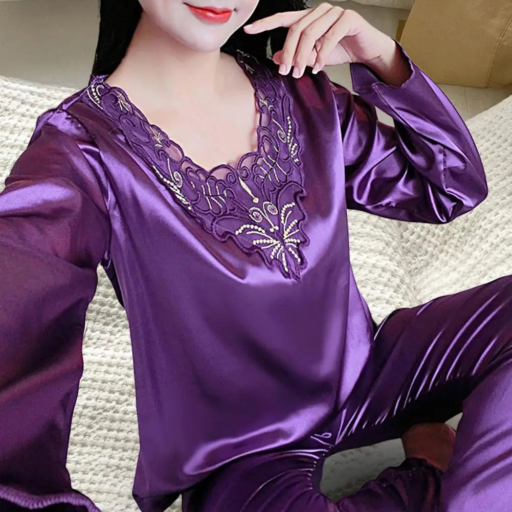 Silk Satin Pajama - Palm and Thread