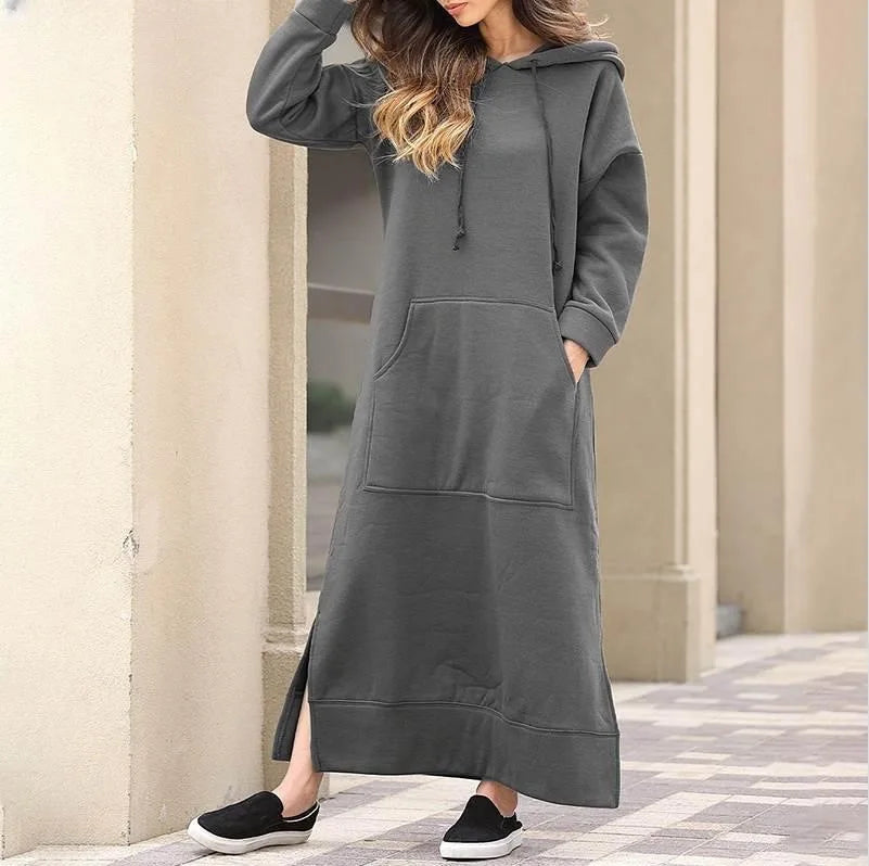 Hooded Big Pocket Abaya - Palm and Thread