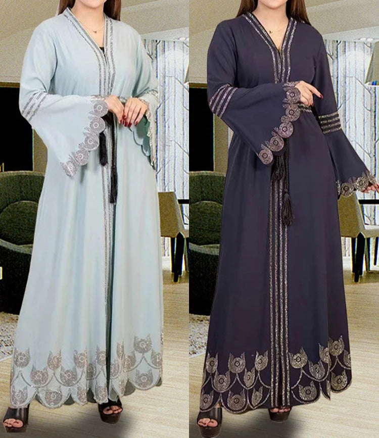 Diamond Flare Sleeve Abaya - Palm and Thread