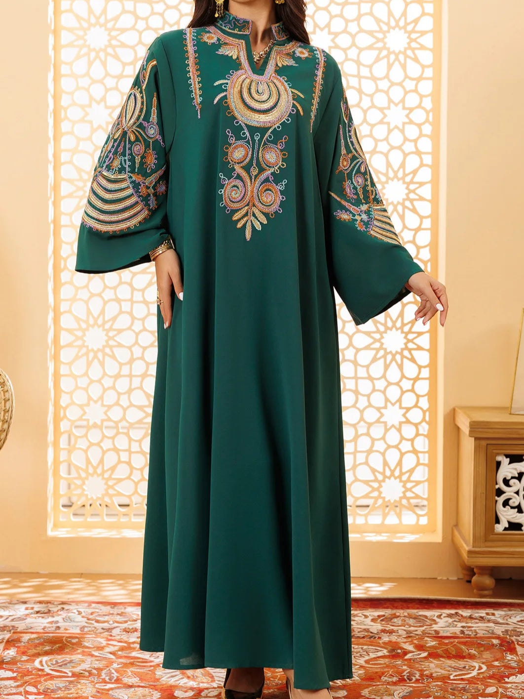 New Embroidery Rope Abaya - Palm and Thread