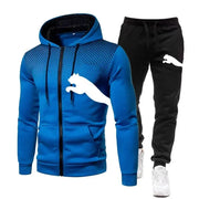 Hooded Jacket + Pants Two-piece Suit