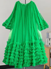New temperament trumpet sleeve loose dress - Palm and Thread