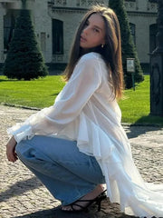 Fashion V-Neck Long Sleeve Shirt - Palm and Thread