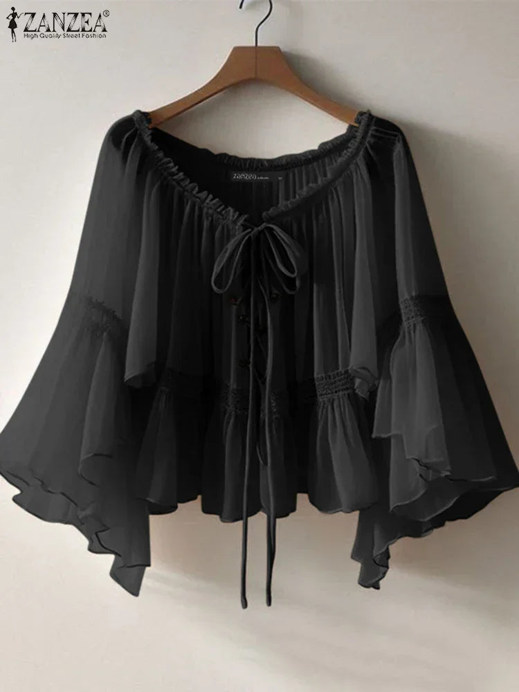 Vintage Chiffon Blouse - Palm and Thread