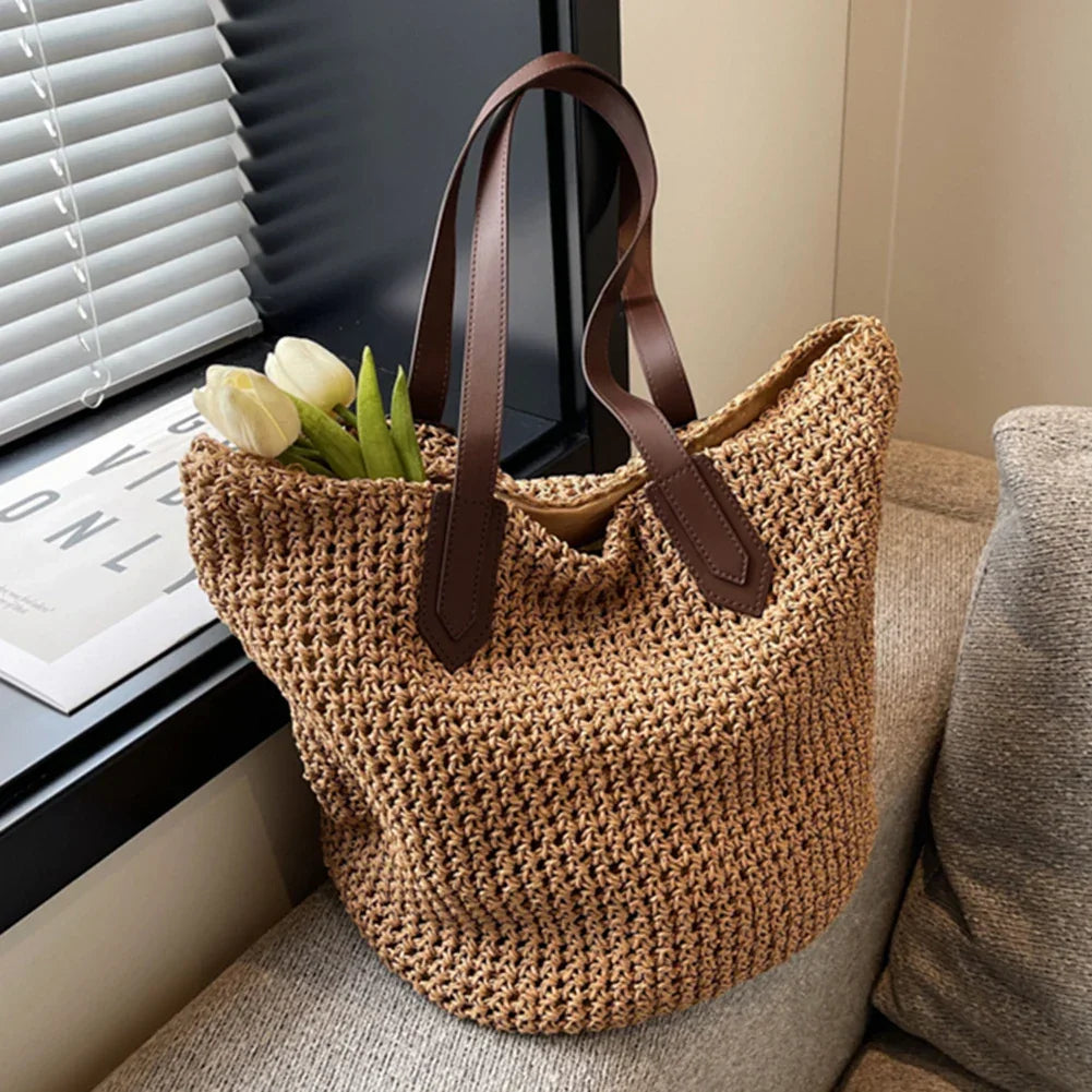 Bohemian Straw Underarm Bag - Palm and Thread