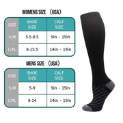 Copper Black Compression Socks Anti-Fatigue - Palm and Thread