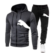 Hooded Jacket + Pants Two-piece Suit
