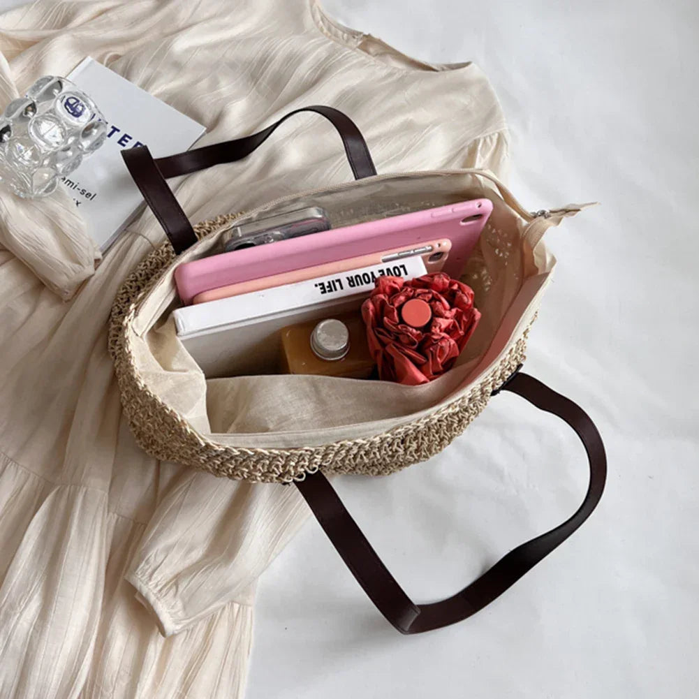 Bohemian Straw Underarm Bag - Palm and Thread
