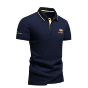 Short Sleeve Embroidered Polo T-Shirt - Palm and Thread