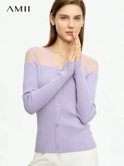 Full Sleeve Perspective V-neck Button Top - Palm and Thread