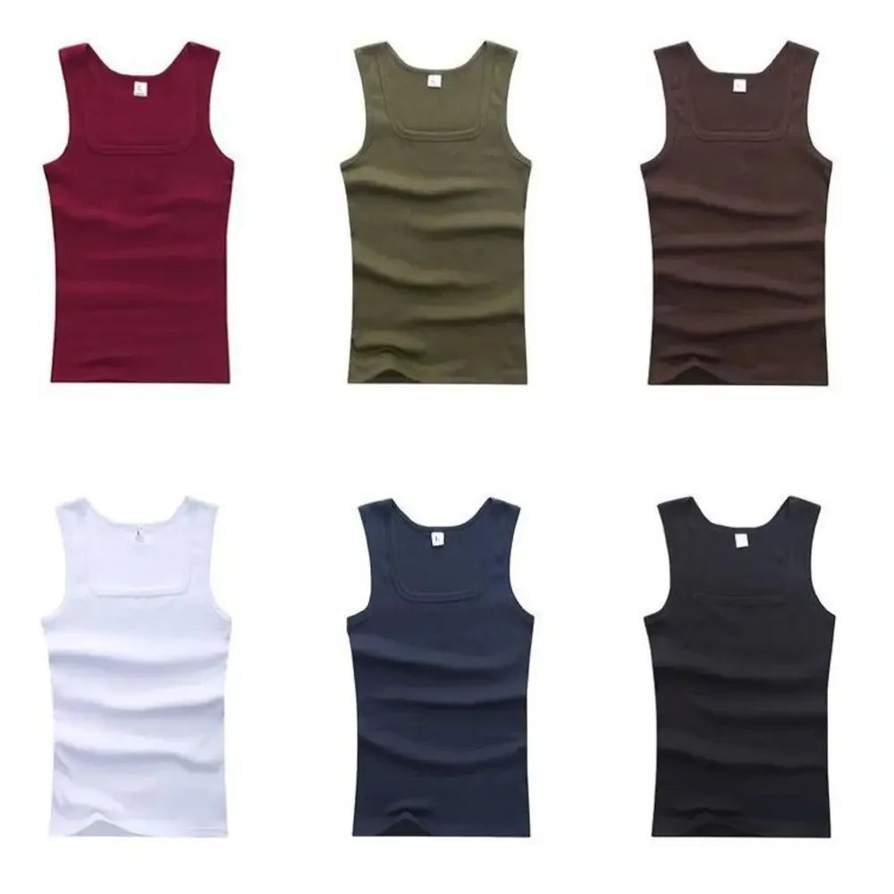 Basic Elastic tank top Pure Cotton Sleeveless t-shirt - Palm and Thread