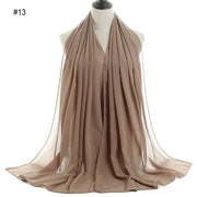 Solid Chiffon Shawl Scarf - Palm and Thread