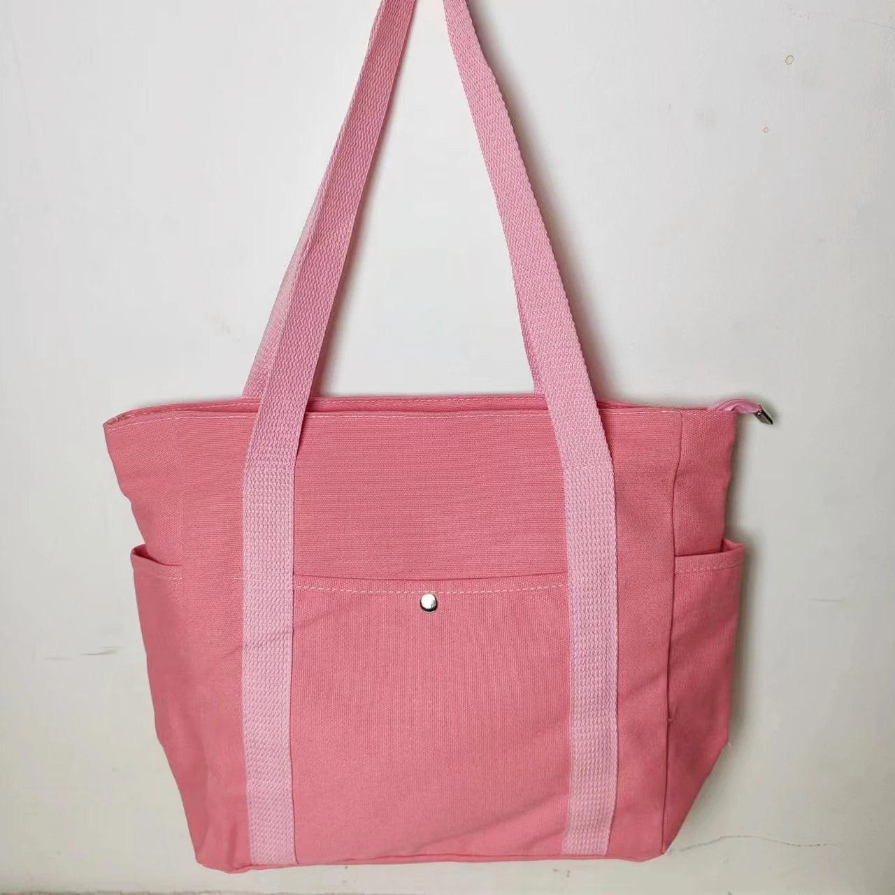 Large Capacity Canvas Tote Shoulder Bag - Palm and Thread