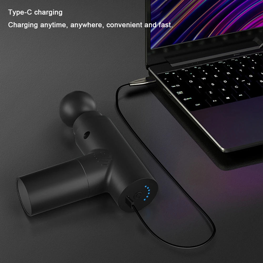 Portable Mini Massage Gun with Multiple Adjustable Level - Palm and Thread