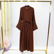 Abaya Two Pieces Women Out Abaya Loose Cardigan Coat Sleeveless Inner - Palm and Thread