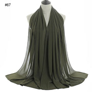 Solid Chiffon Shawl Scarf - Palm and Thread