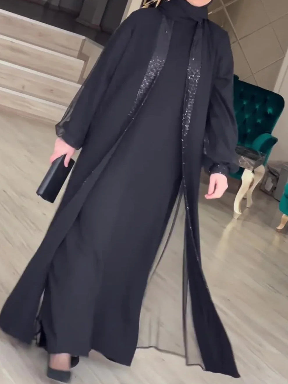 Long Robe Abayas Cardigan Dress - Palm and Thread