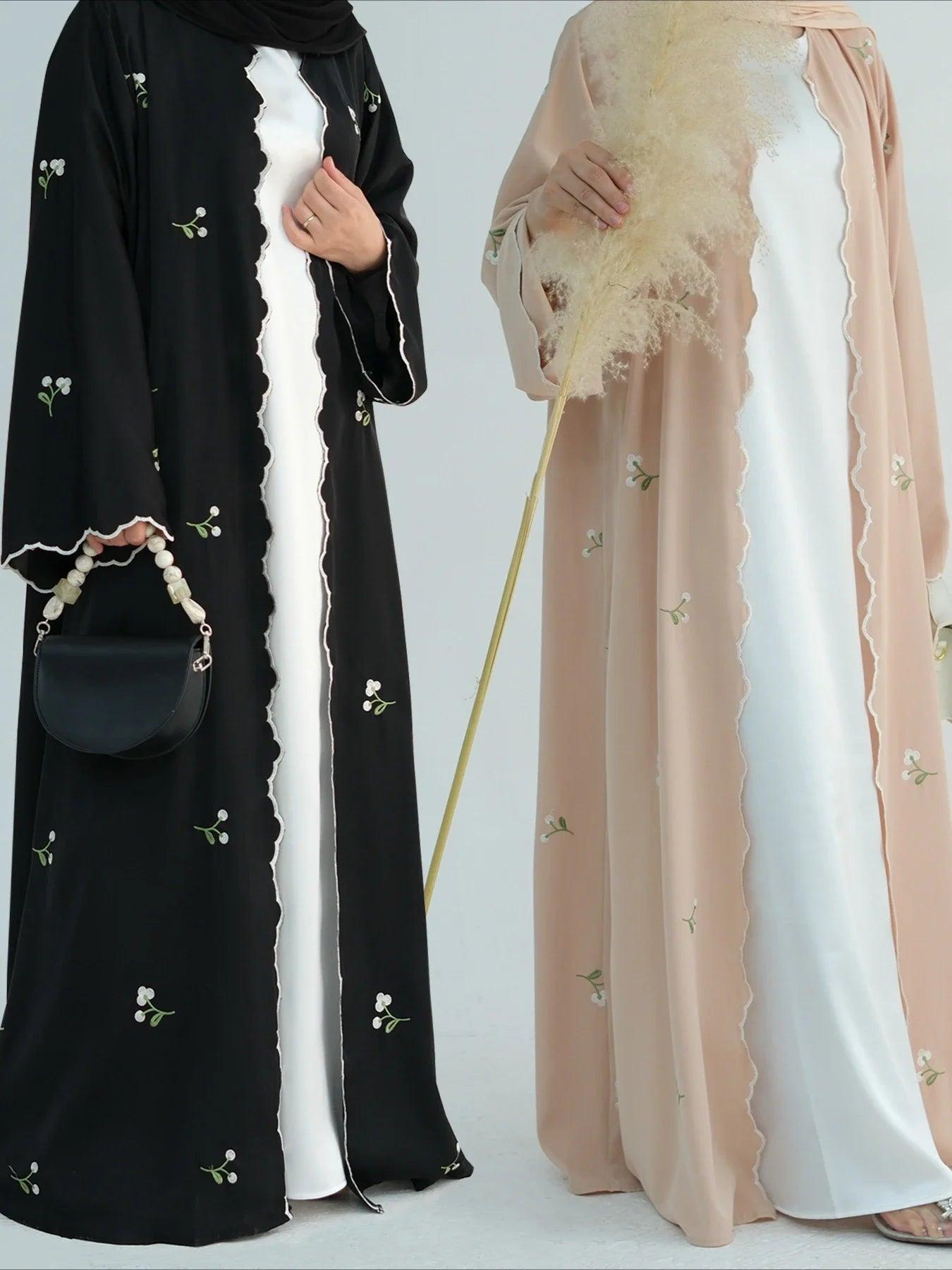 Embroidery Cardigan Abaya Kaftan Vestidos - Palm and Thread