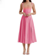 Elegant Waist-Tied Slimming Dress