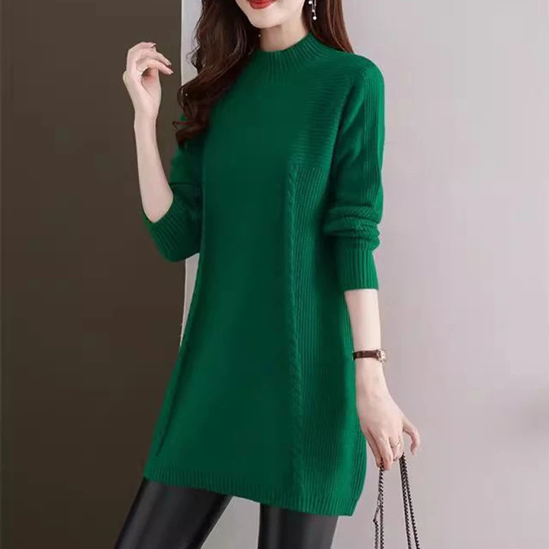 Elegant Knitted Sweater Top Tunic Jumper - Palm and Thread