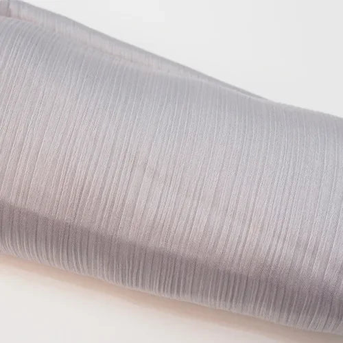 Pleated Satin Chiffon Hijab Silk Scarf - Palm and Thread