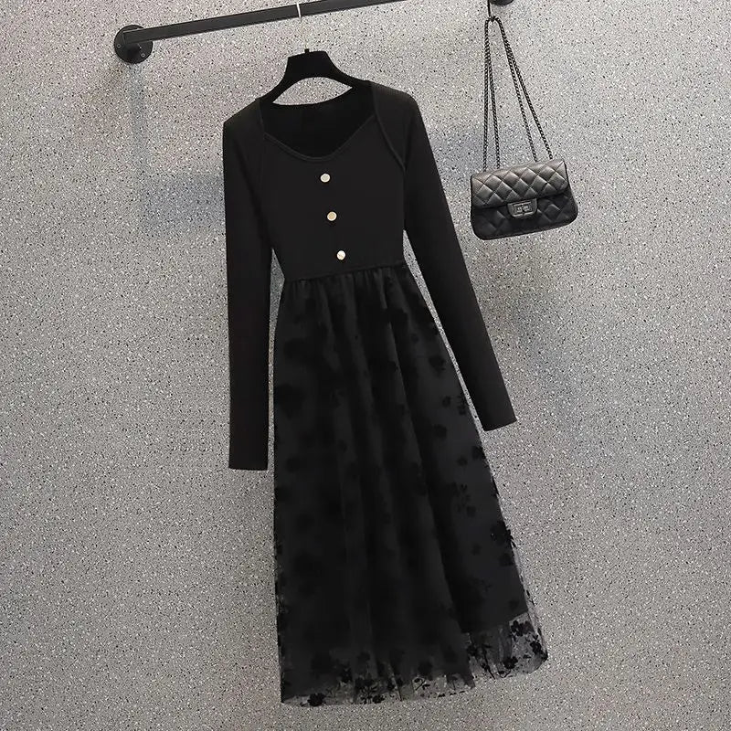 Woolen Jacket + Lace Dress Matching Set - Palm and Thread