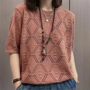 New Short-sleeved Women Sweater - Palm and Thread