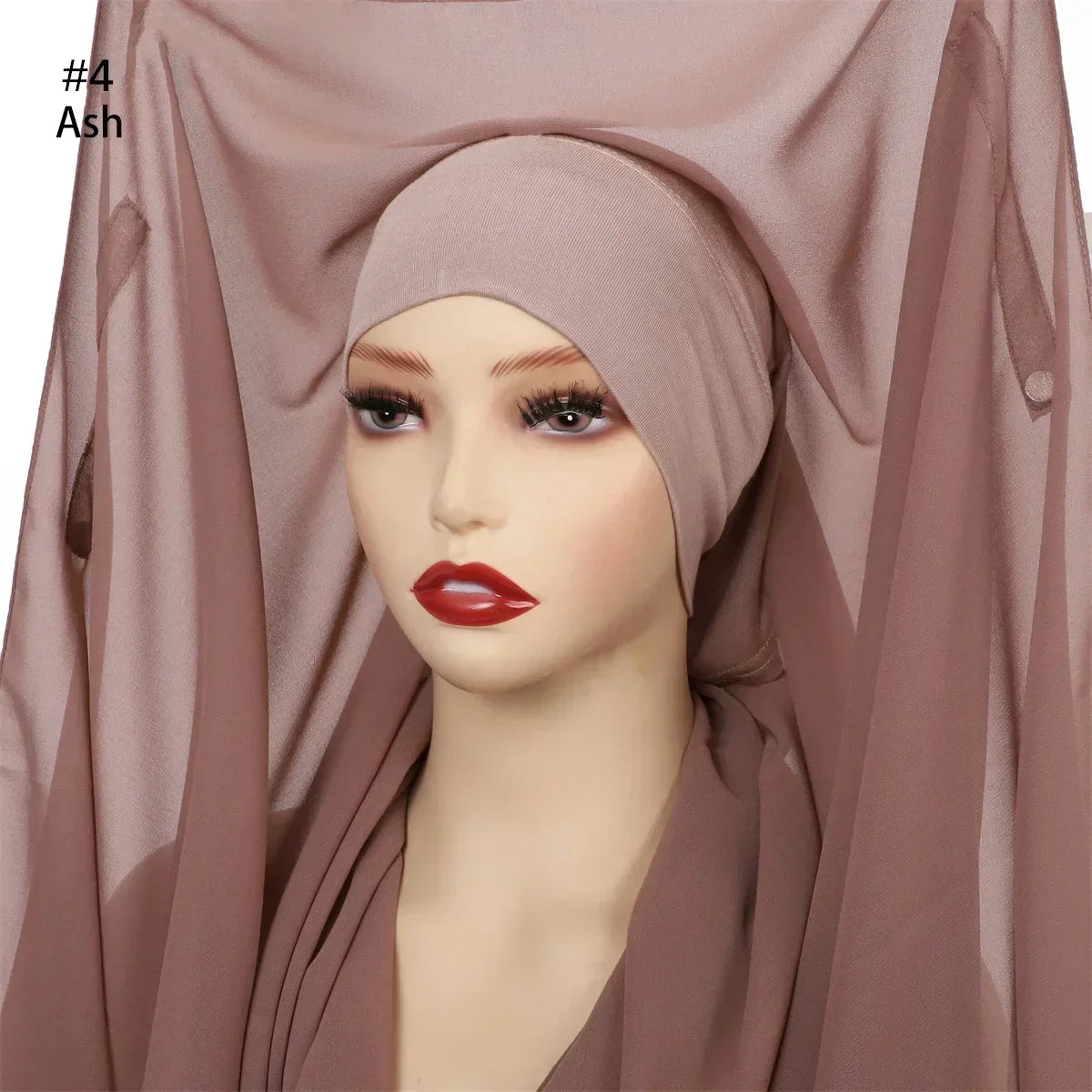Newest Instant Chiffon Hijab - Palm and Thread