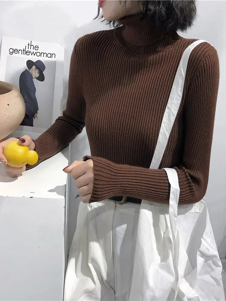 Thick Sweater Knitted Ribbed Pullover - Palm and Thread
