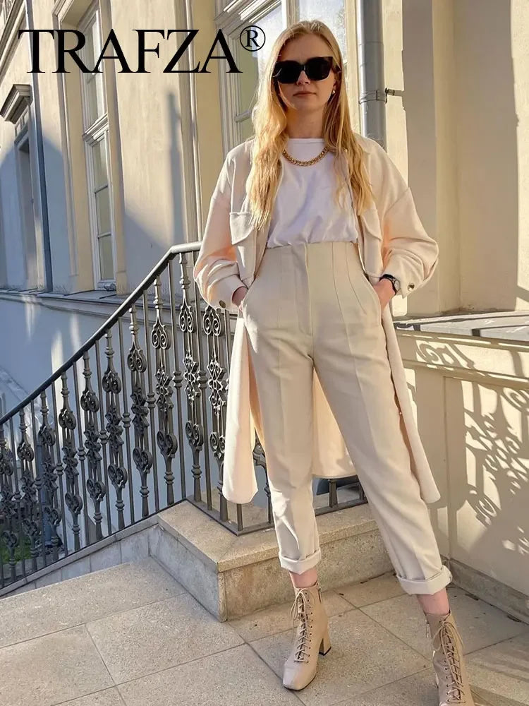 Elegant Solid Pencil Pant - Palm and Thread