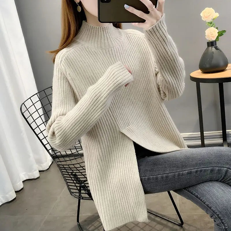 Chic Long Sleeve Slit Pullover Top - Palm and Thread