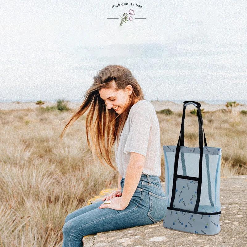 High Capacity Mesh Transparent Bag - Palm and Thread