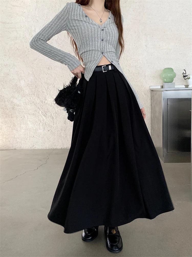 Versatile Mid-length Pleated Skirt - Palm and Thread