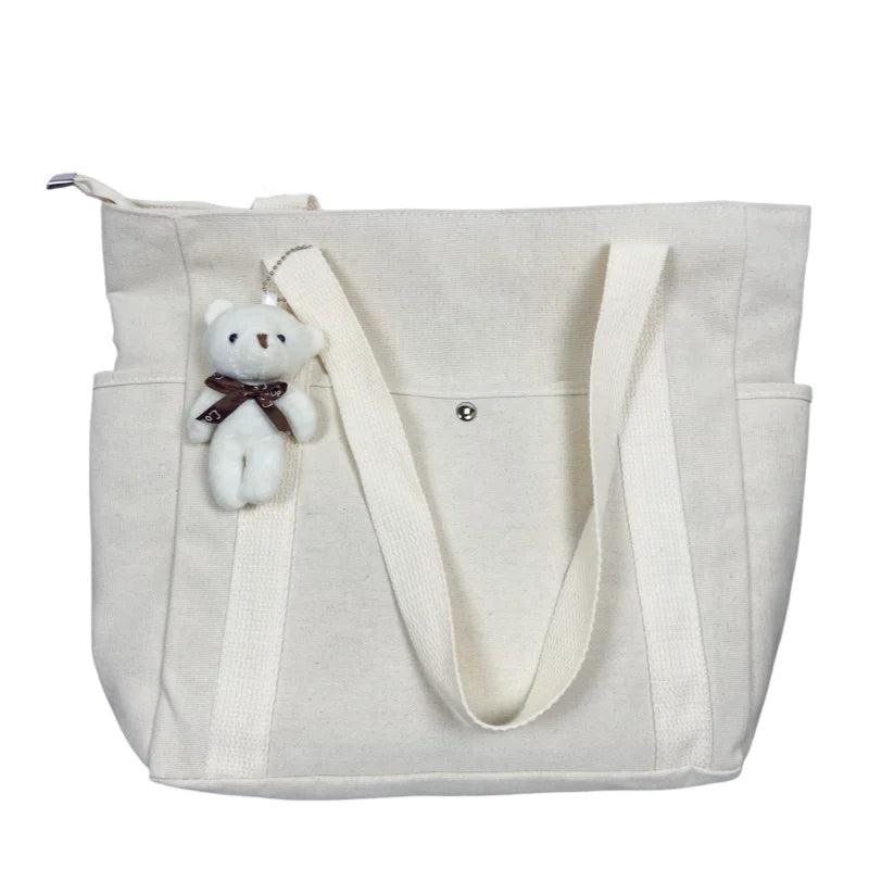 Large Capacity Canvas Tote Shoulder Bag - Palm and Thread