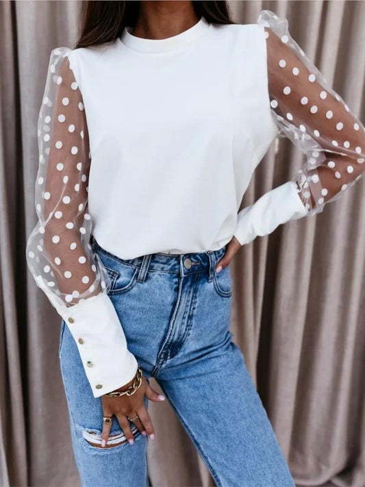 Long Sleeve Puff Blouse - Palm and Thread