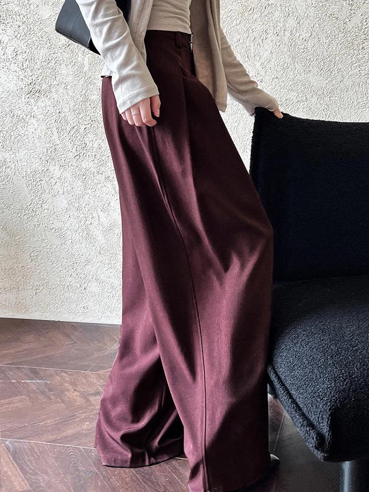 High Waist Pleated Long Wide Leg Elegant Pant - Palm and Thread