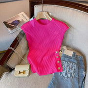 Sleeveless Knitting Short Sleeve T-Shirt - Palm and Thread