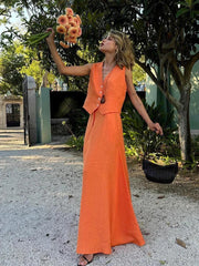 Chic Vest Long Skirt 2-Piece Set - Palm and Thread