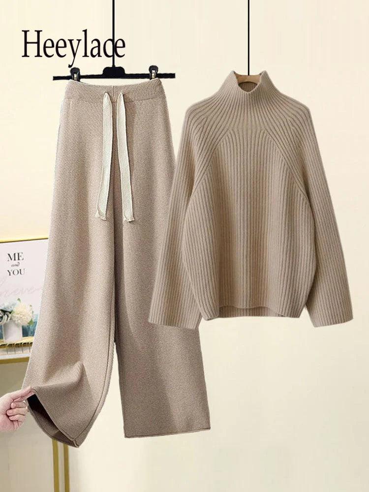 Turtleneck Pullover + Pant Matching Set - Palm and Thread